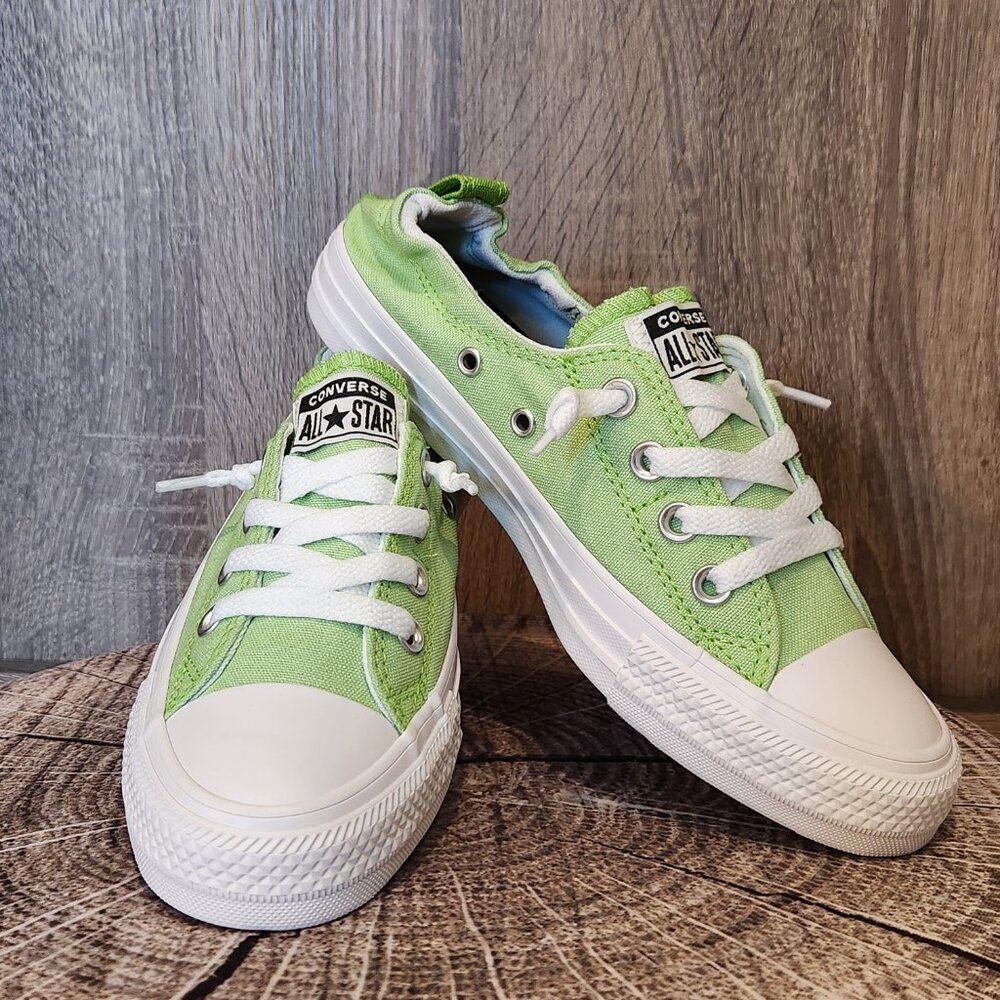 Custom Chuck Taylor All Star Shoreline Slip Size 7 in Lime Green